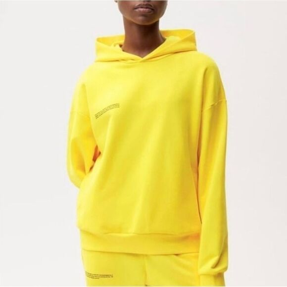 Pangaia Yellow Hooded Sweater Size Medium - Picture 1 of 11